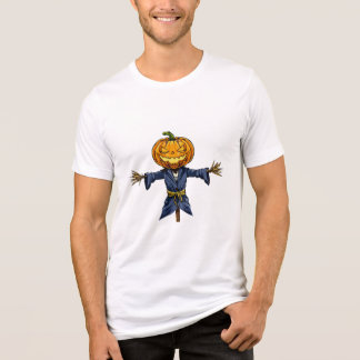 Camiseta Triblenda Un espantapájaros espeluznante de Halloween con un
