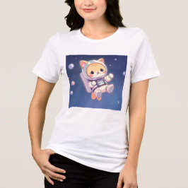Camiseta Triblenda Un gato lindo en el espacio