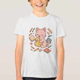 Camiseta Triblenda Un gato rosado con arte de duque de caucho