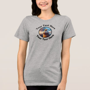 Camiseta Triblenda Un hermoso pelícano marrón con texto Personalizado