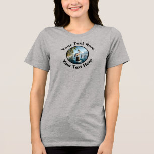 Camiseta Triblenda Un hermoso pelícano marrón con texto Personalizado