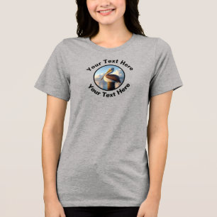 Camiseta Triblenda Un hermoso pelícano pardo con texto personalizado