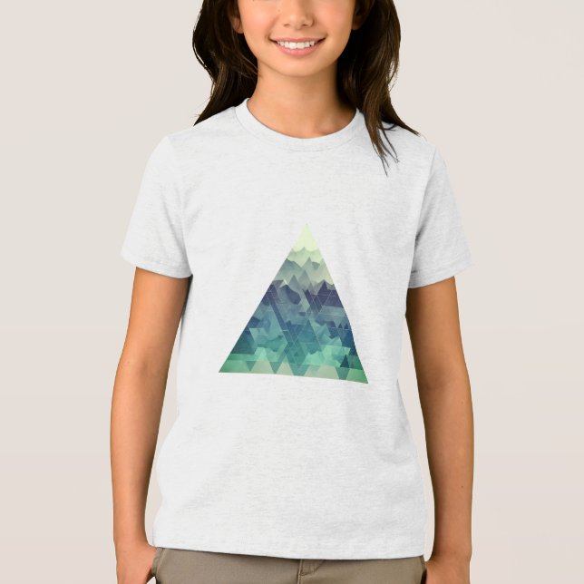Camiseta Triblenda Un paisaje geométrico triangular de montaña (Anverso)