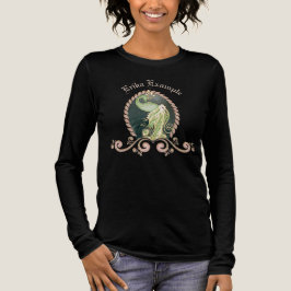 Camiseta Triblenda Un pavo real majestuoso en oro y verde