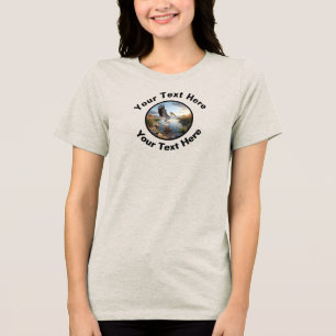 Camiseta Triblenda Un Pelícano Blanco Americano con Texto Personaliza