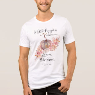 Camiseta Triblenda Un pequeño calabaza está floreciendo Baby Shower r