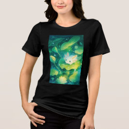 Camiseta Triblenda Un prado de Petals Axolotl estanque secreto