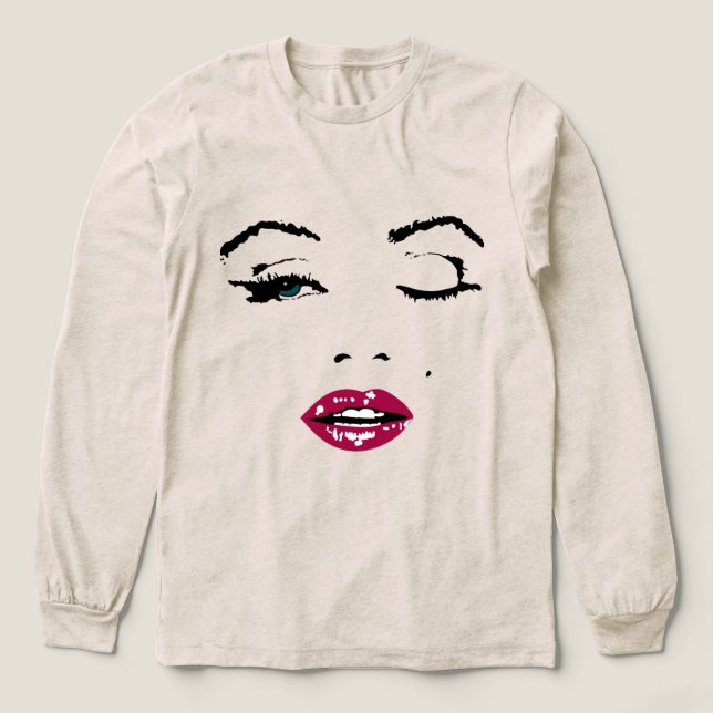Camiseta Triblenda Un Wink y los labios rojos (Diseño traserp)