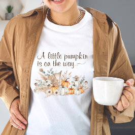 Camiseta Triblenda Una calabaza está en camino a Baby Shower