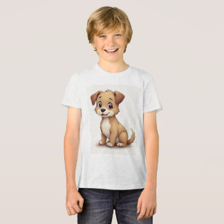 Camiseta Triblenda una camiseta para niños con un cachorro adorable.