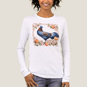 Camiseta Triblenda Una gallina azul de Delaware rodeada de flores de