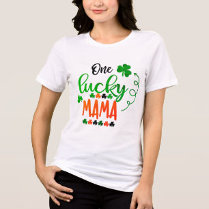 Camiseta Triblenda Una mamá afortunada   Día de San Patricio