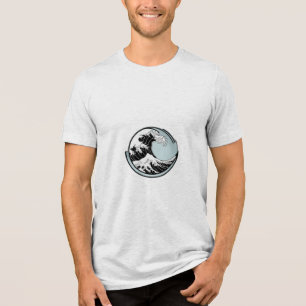 Camiseta Triblenda Una ola simple que se riza