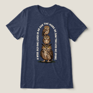 Camiseta Triblenda Una pila de búhos sabios