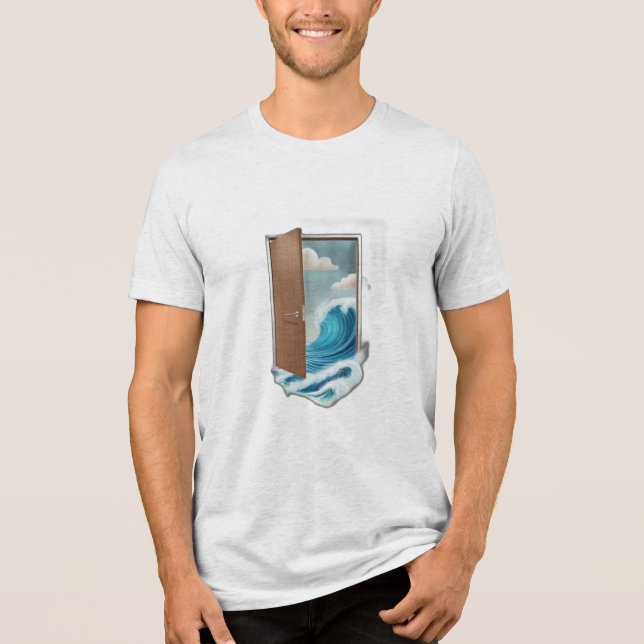 Camiseta Triblenda Una puerta flotando en el cielo, (Anverso)