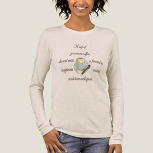 Camiseta Triblenda Una taza de café gourmet compartida con un amigo