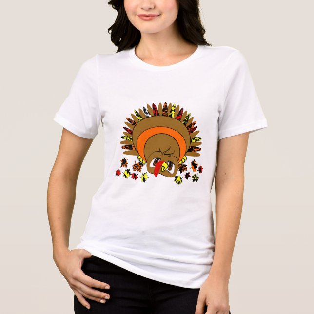 Camiseta Triblenda Una Turquía linda (Anverso)