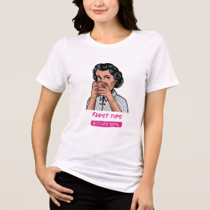 Camiseta Triblenda Uñas de Navidad con Frost Tips & Cozy Sips