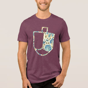 Camiseta Triblenda Único Dreidel Faux Applih Hanukkah