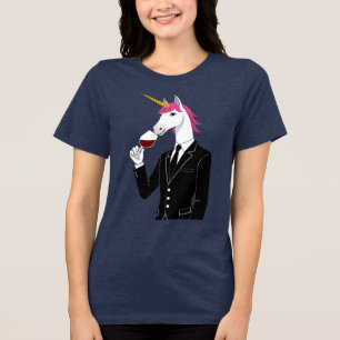 Camiseta Triblenda Unicorn Drinking Wine TShirt