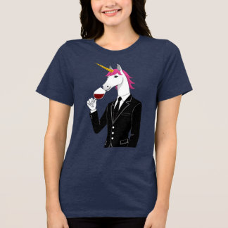 Camiseta Triblenda Unicorn Drinking Wine TShirt