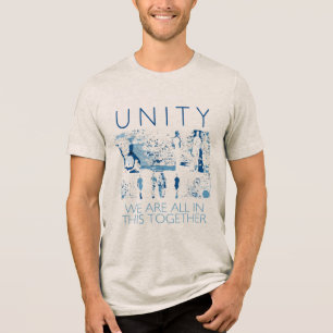Camiseta Triblenda "Unidad, Juntos" Inspirador Turquesa Oscuro