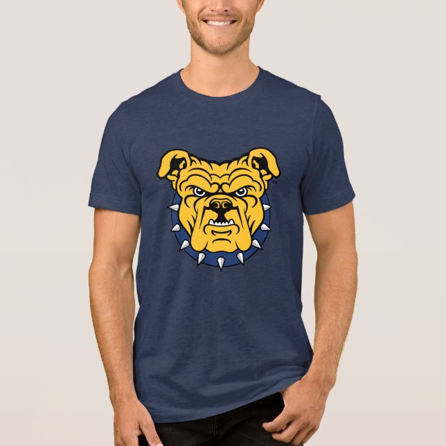 Camiseta Triblenda Universidad Estatal NCA&T | Bulldog Cara 2 (Anverso)