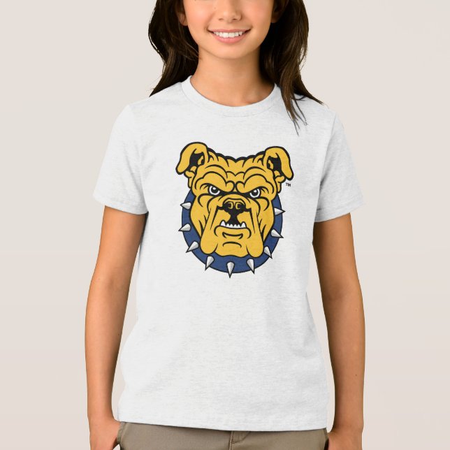 Camiseta Triblenda Universidad Estatal NCA&T | Cara de Bulldog (Anverso)