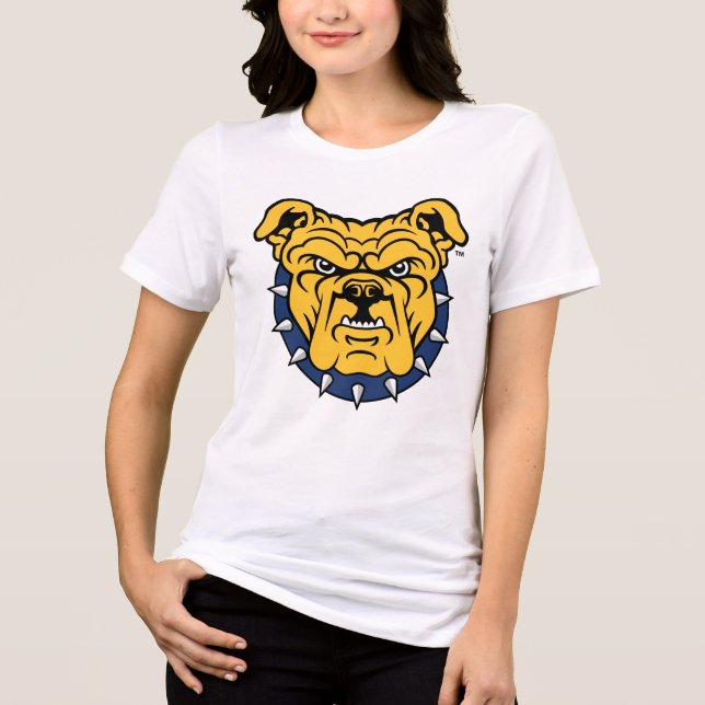 Camiseta Triblenda Universidad Estatal NCA&T | Cara de Bulldog (Anverso)
