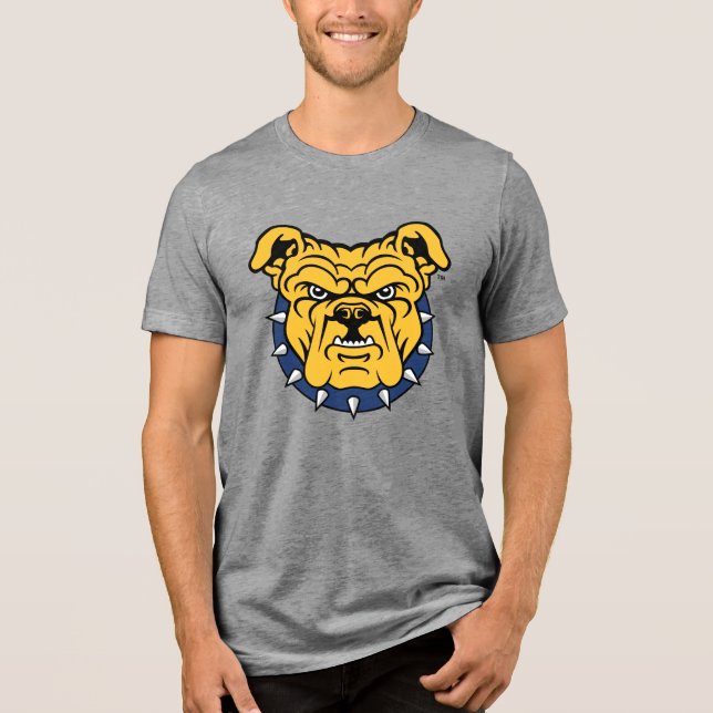 Camiseta Triblenda Universidad Estatal NCA&T | Cara de Bulldog (Anverso)