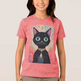 Camiseta Triblenda Universo de gato negro futurista atómico