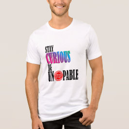 Camiseta Triblenda UnStoppable curioso - Tipografía de gradiente negr