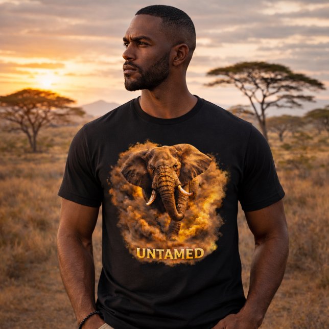 Camiseta Triblenda Untamed Elephant | African Wildlife Strength (Subido por el creador)