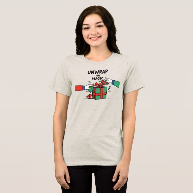Camiseta Triblenda Unwrap the Magic Christmas Gift (Anverso Completo )