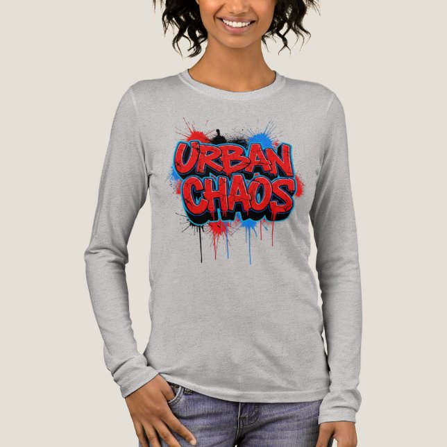 Camiseta Triblenda Urban Chaos – Graffiti Street Art T-Shirt (Anverso)