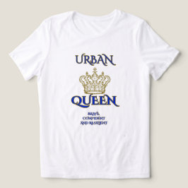 CAMISETA TRIBLENDA URBAN QUEEN BRAVE , CONFIDENT WOMEN'S WHITE/BLUE
