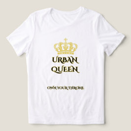 CAMISETA TRIBLENDA URBAN QUEEN OWN YOUR THROWN WOMEN'S WHITE/BLACK