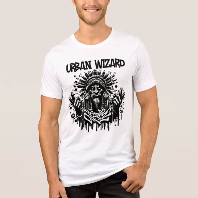 Camiseta Triblenda Urban Wizard Graphic Tee. Street Art Magic T-Shirt (Anverso)