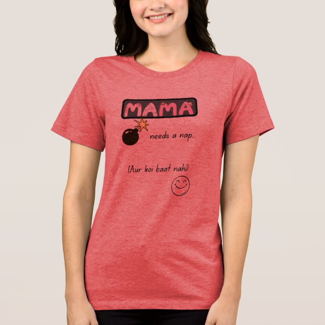 Camiseta Triblenda Urdu Funny Mom Life (Anverso)