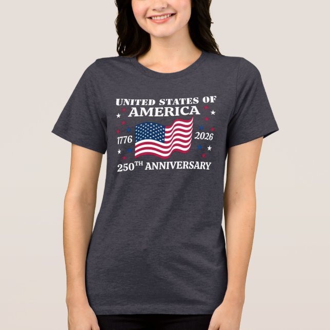 Camiseta Triblenda USA 250th Anniversary 4th Of July (Anverso)