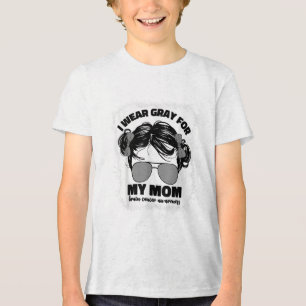 Camiseta Triblenda Uso Gris Para Mi Mamá Chica De Concienciación Sobr