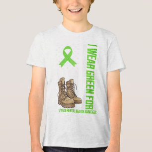 Camiseta Triblenda Uso Verde Para Concienciar Sobre La Salud Mental D