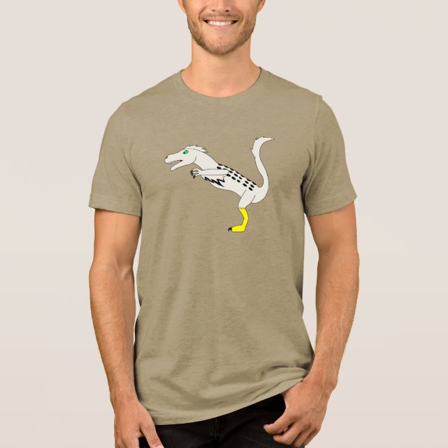 Camiseta Triblenda Utahraptor Adult Dino Collection Light Army Green (Anverso)