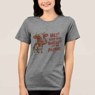 Camiseta Triblenda Vaca Divertida Mantenga al Toro Alejado