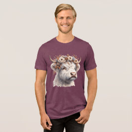 Camiseta Triblenda Vaca Floral Highland