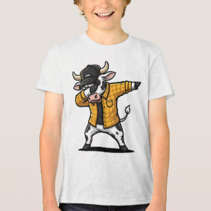 Camiseta Triblenda Vaca haciendo Dab divertida y linda danza Dab