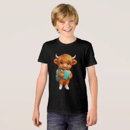 Camiseta Triblenda Vaca Highland Adorable Regreso a la Escuela | Modo