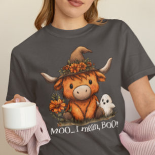 Camiseta Triblenda Vaca Highland Moo Quiero decir Boo Fantasma de Hal