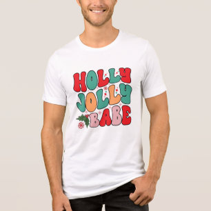 Camiseta Triblenda Vacaciones de los Navidades de Holly Jolly Babe Re