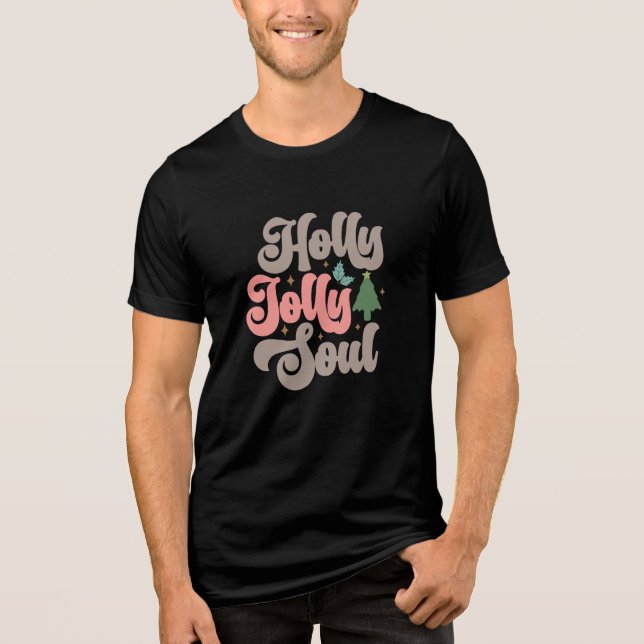 Camiseta Triblenda Vacaciones de los Navidades de Holly Jolly Soul Re (Anverso)